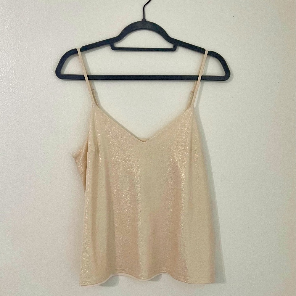 Express Gold Shimmer Tank Top